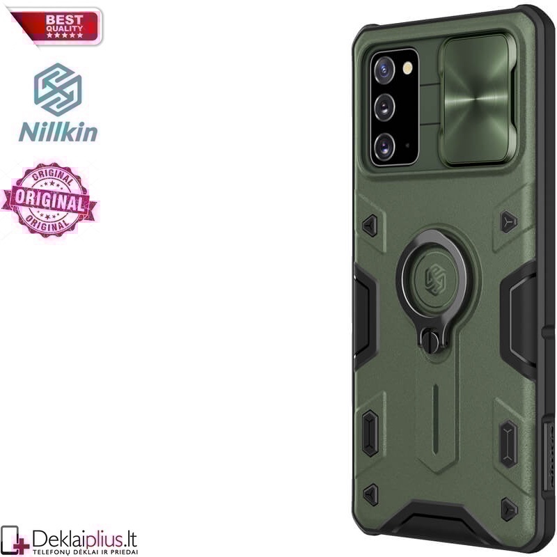 Nillkin Camshield Armor dėklas - žalias (Samsung Note 20) Nillkin Camshield Armor dėklas - žalias (Samsung Note 20)